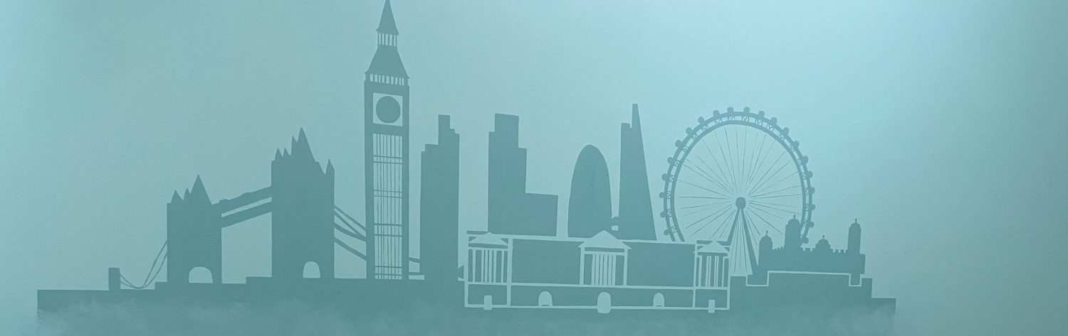 A silhouette of London.